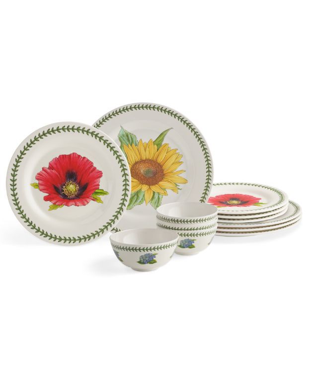 Botanic Garden 12 Piece Melamine Set Botanic Garden 12 Piece Melamine Set